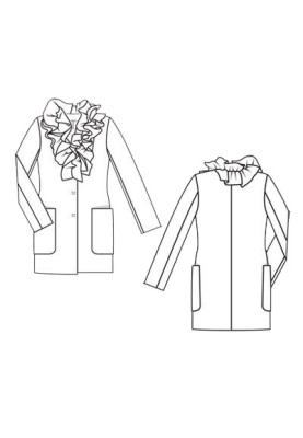 Pattern Mohair jacket with lush ruffles (Burda 1/2012, pattern number 107)