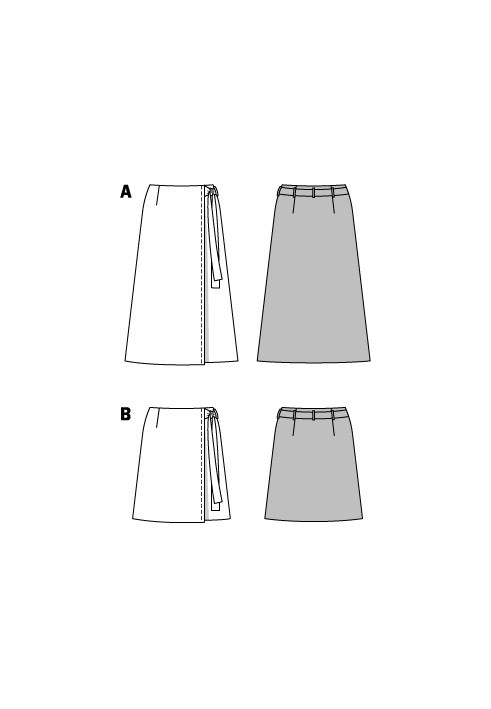 Pattern A-line skirt with a smell (Burda 2/2015, pattern number 6733 A)