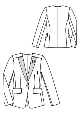 Pattern Jacket of a fitted cut without a collar (Burda 1/2019, pattern number 102)