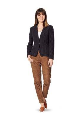 Pattern Slim-fit jacket without collar (Burda 2/2020, pattern number 6160 B)