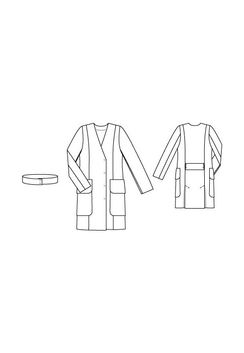 Pattern Dress-coat with removable belt (Burda 5/2012, pattern number 124)