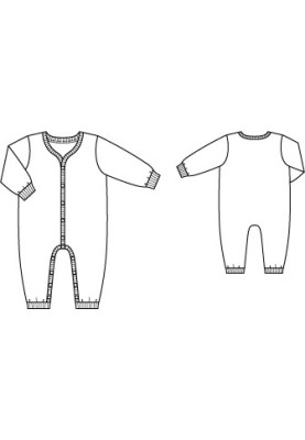 Pattern Striped overalls for babies (Burda 12/2010, pattern number 136)