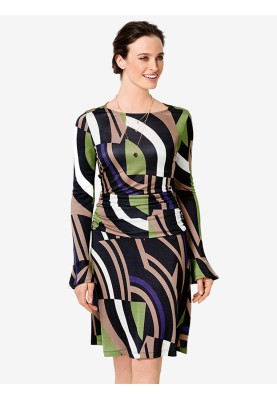 Pattern Dress cut-off with a draped yoke (Burda 2/2019, pattern number 6277 B)