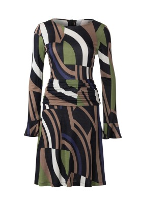 Pattern Dress cut-off with a draped yoke (Burda 2/2019, pattern number 6277 B)