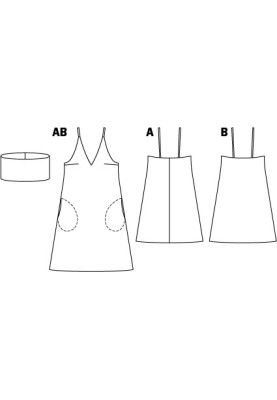 Выкройка Платье А-силуэта на бретелях и бандо (Burda 5/2011, № выкройки 110 B)