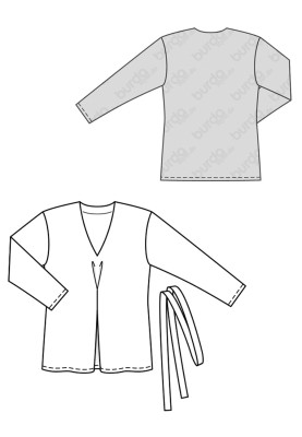 Pattern Straight-cut pullover with a pleat on the front (Burda 2/2019, pattern number 6276 A)