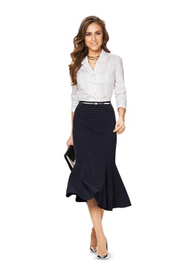 Pattern Midi skirt with relief seams (Burda 2/2014, pattern number 6834 C)