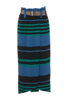 Pattern Knitted skirt with a belt (Burda 2/2012, pattern number 109 C)