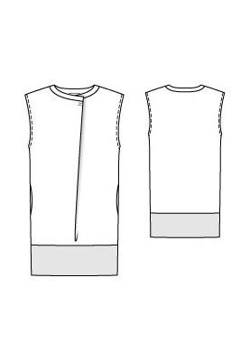 Pattern Straight cut crepe de chine dress (Burda 7/2012, pattern number 104)