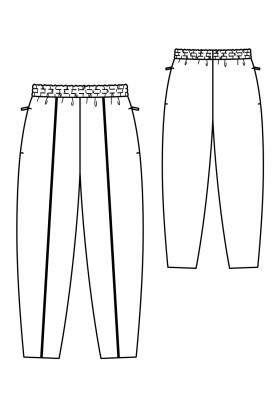 Pattern Banana pants with dart pleats (Burda 5/2020, pattern number 117)