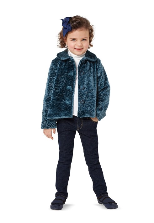 Pattern Plush jacket with turn-down collar (Burda 2/2014, pattern number 9429 B)