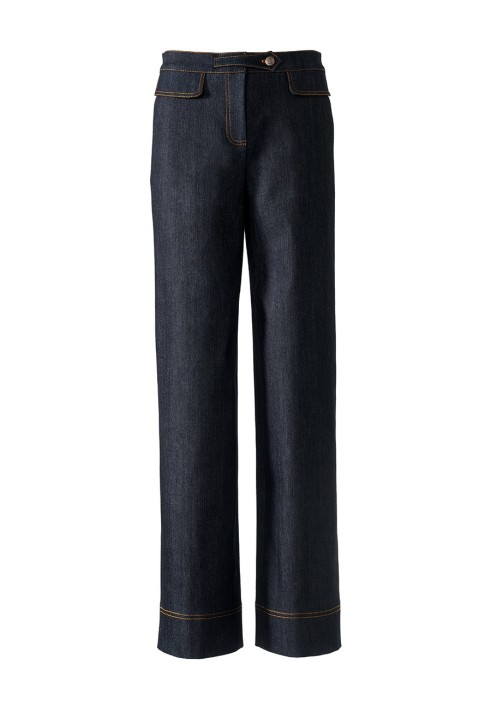 Pattern Pants in denim style with a high waist (Burda 3/2020, pattern number 119)