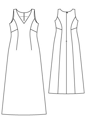 Pattern Long wedding dress of a fitted silhouette (Burda 2/2012, pattern number 133)