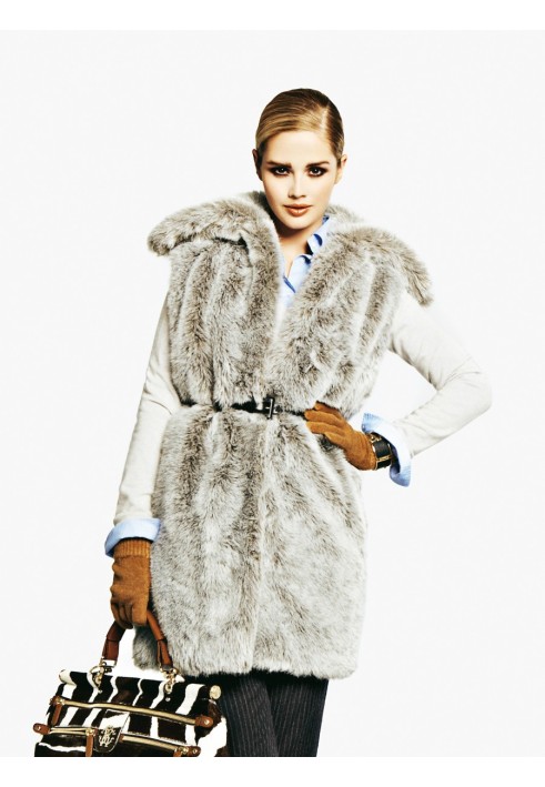 Pattern Fur vest with a wide collar (Burda 12/2011, pattern number 115)