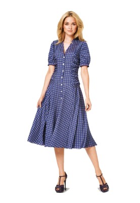 Pattern Dress with button-through fastening (Burda 1/2014, pattern number 6915 A)