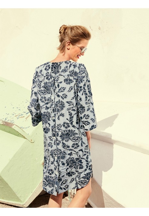 Pattern Dress-shirt with fastening on the back (Burda 4/2019, pattern number 104 A)