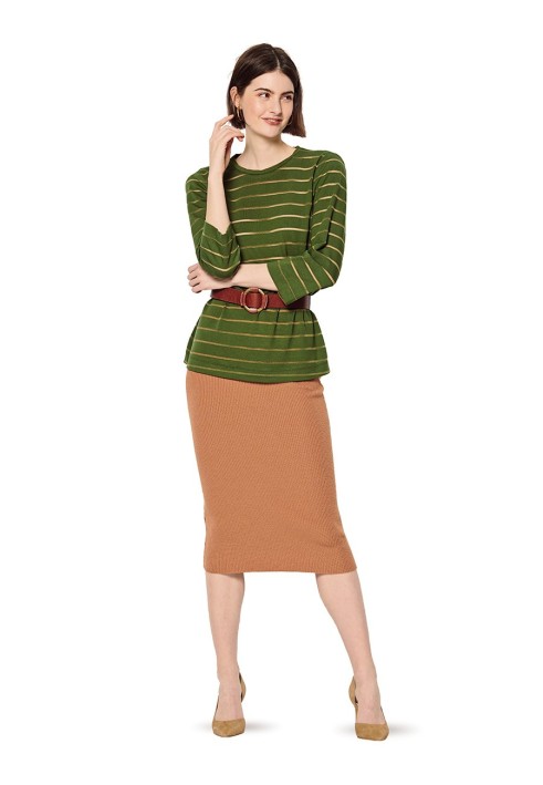 Pattern Long pullover with pleats on the back (Burda 2/2020, pattern number 6171 B)