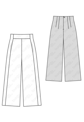 Pattern High rise culottes (Burda 2/2016, pattern no. 6573 B)