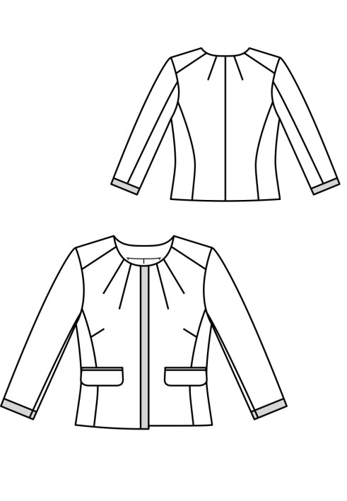 Pattern Single-breasted jacket in Chanel style (Burda 12/2017, pattern number 103)