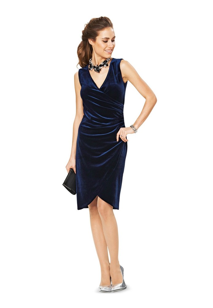 Pattern Velvet dress with a fitted silhouette (Burda 2/2014, pattern number 6829 A)