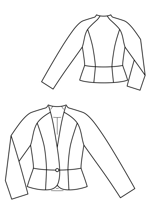 Pattern Leather jacket with basque and raglan sleeves (Burda 11/2019, pattern number 116)