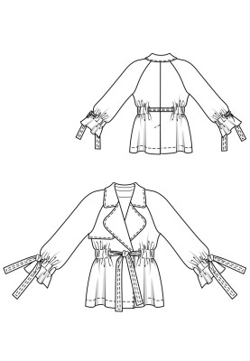 Pattern Double-breasted jacket in the style of a trench coat (Burda 2/2020, pattern number 120)