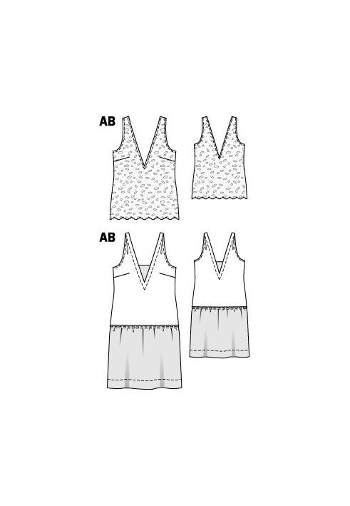 Lace dress and top pattern (Burda 6/2012, pattern number 116 A)