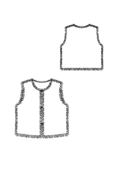 Pattern Fur vest with hook fastener (Burda 12/2019, pattern number 131)