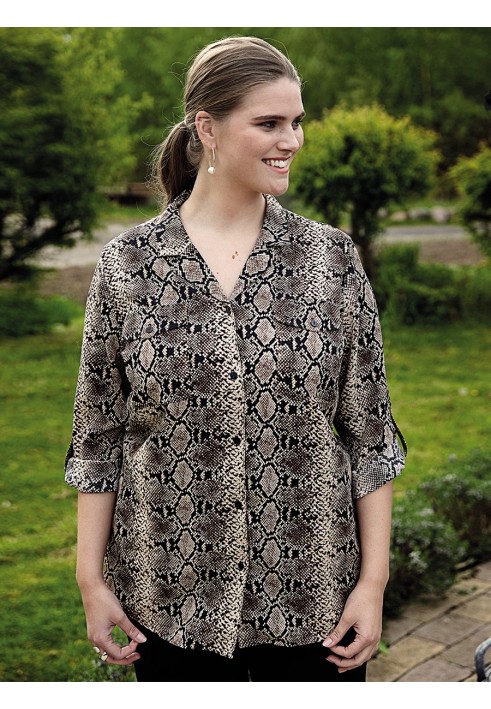 Pattern Shirt with a rounded bottom line (I love to sew 3/2019, pattern number 120)