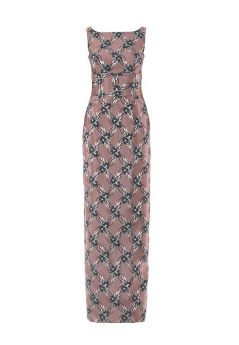 Pattern Maxi dress with a wide sewn-in belt (Burda 1/2018, pattern no. 6441 B)