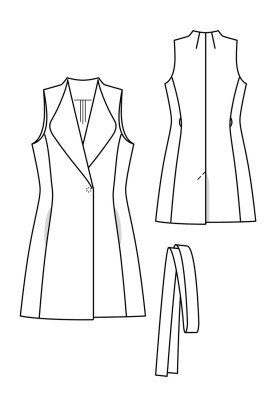 Pattern Wool vest of a fitted silhouette (Burda 8/2020, pattern number 115)