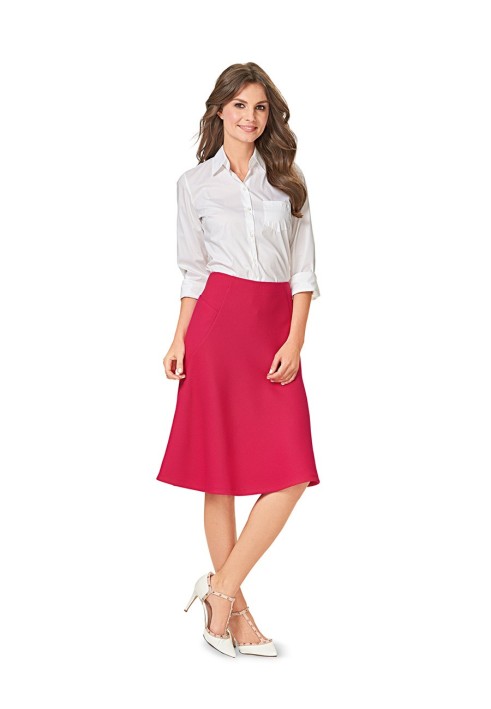 Pattern Midi skirt with original pockets (Burda 2/2016, pattern number 6572 B)