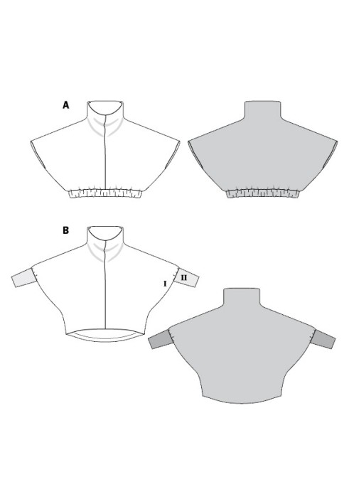 Выкройка Пуловер oversize с высокими манжетами (Burda 2/2020, № выкройки 6150 B)