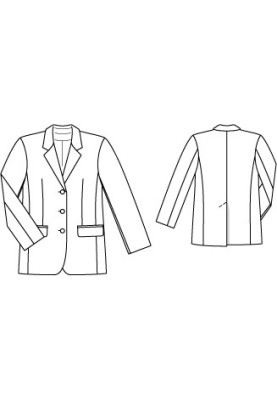 Oversized flannel blazer pattern (Burda 8/2010, pattern number 125)