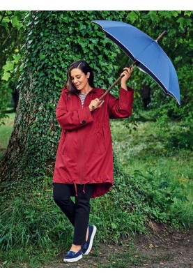 Park pattern with a hood and an elongated back (Burda. Fashion Plus 2/2016, pattern number 414)