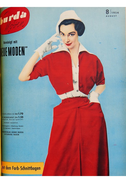 Выкройка Жакет в стиле new look из Burda Moden 8/1954 (Burda 4/2019, № выкройки 122)