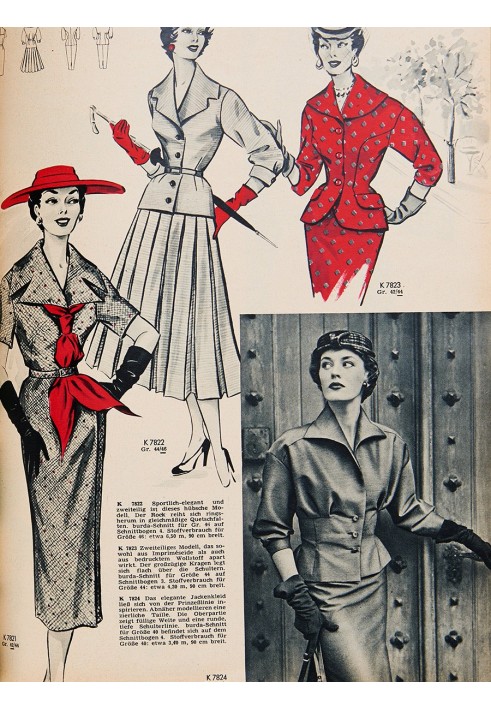 New look jacket pattern from Burda Moden 8/1954 (Burda 4/2019, pattern number 122)