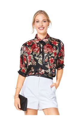 Pattern Blouse-shirt with a fitted cut (Burda 1/2018, pattern number 6426 A)