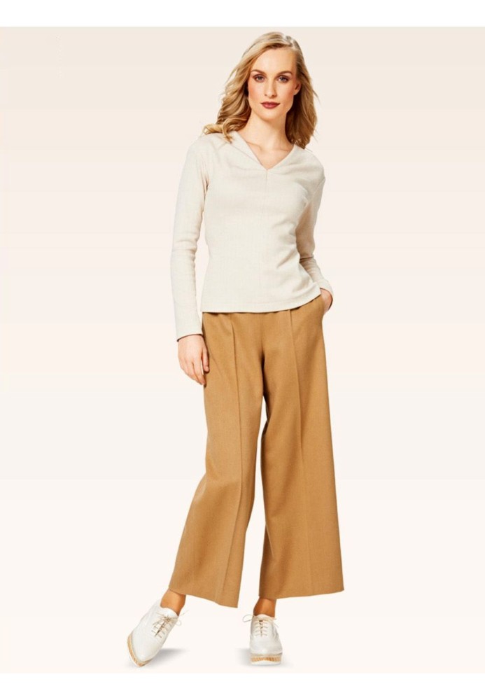 Pattern 7/8 wide-cut trousers (Burda 2/2015, pattern number 6701 B)