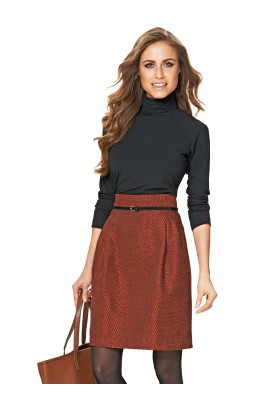 Pattern A-line woolen skirt (Burda 2/2014, pattern number 6836 A)