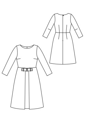 Pattern Dress cut-off with decorative elements (Burda 2/2020, pattern number 112 B)