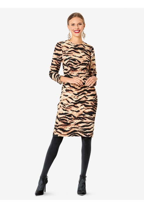 Pattern Sheath dress with a round neckline (Burda 2/2019, pattern number 6267 A)