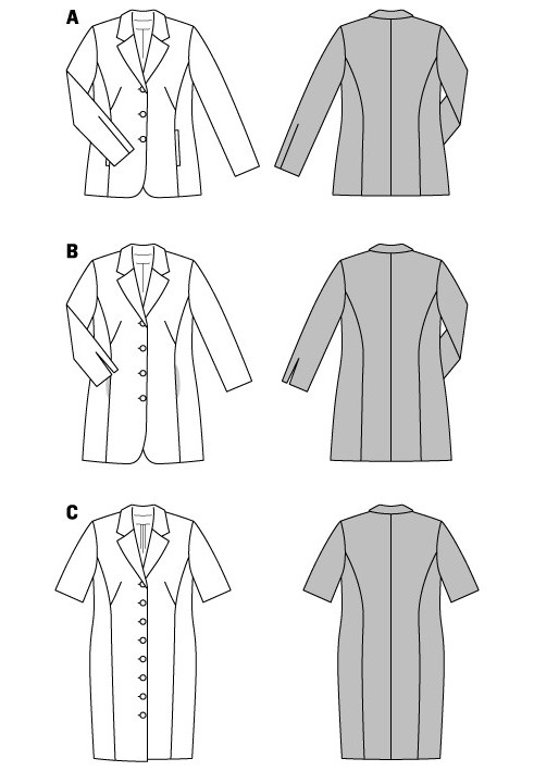 Выкройка Летний жакет приталенного силуэта (Burda 1/2014, № выкройки 6945 B)
