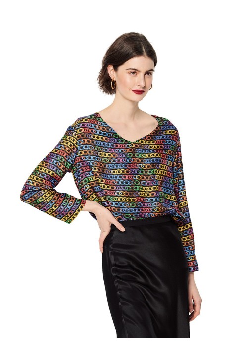 Pattern Short-sleeved straight cut blouse (Burda 2/2020, pattern no. 6155 B)