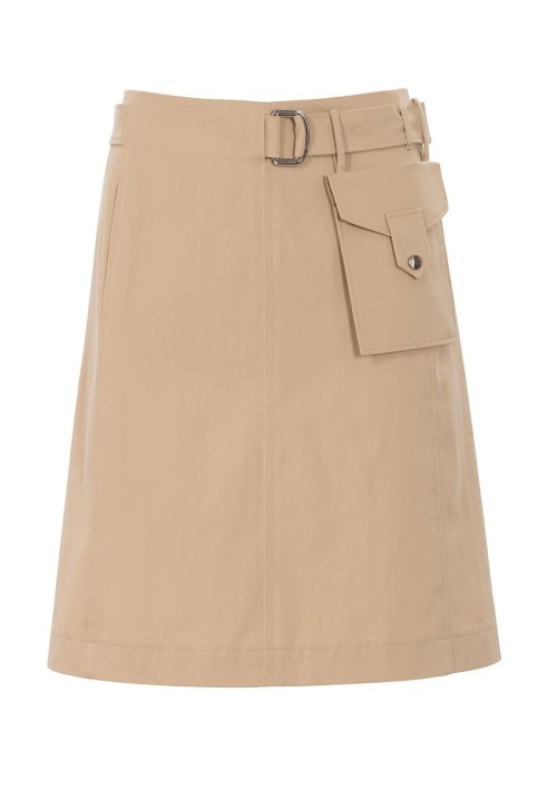 Pattern Skirt with a hanging pocket on the belt (Burda 4/2019, pattern number 113)