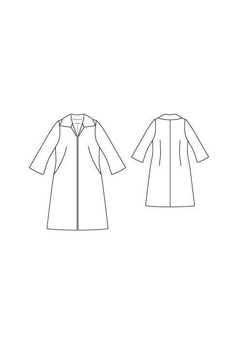 Pattern Coat of a fitted silhouette with a turn-down collar (Burda 2/2012, pattern number 130)