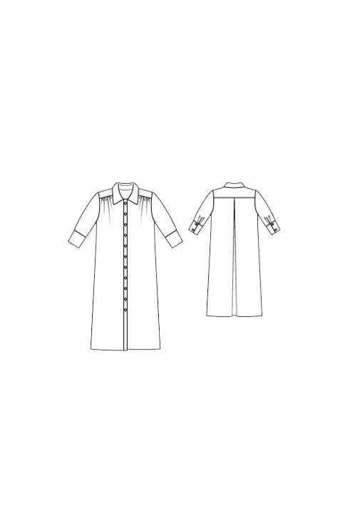 Pattern Shirt dress with short sleeves on cuffs (Burda 1/2011, pattern number 108)