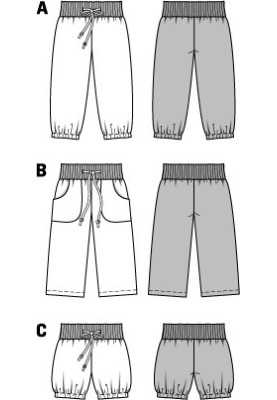 Breeches pattern on a knitted belt (Burda 1/2014, pattern number 9441 A)