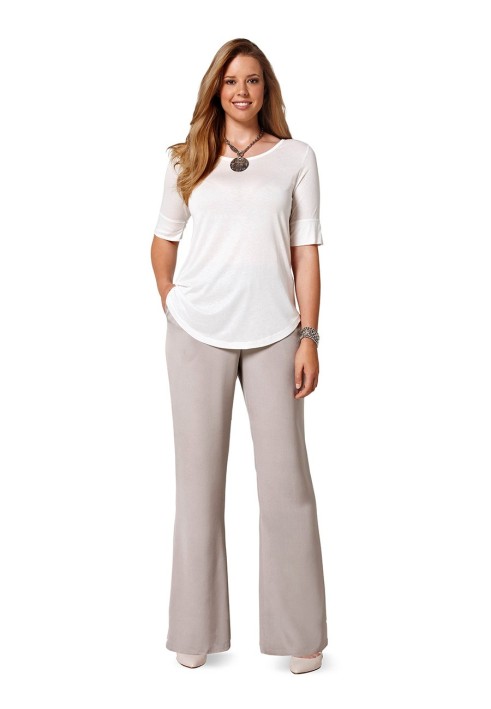 Pattern Pants with a flared cut on an elastic waistband (Burda 2/2014, pattern number 6859 B)