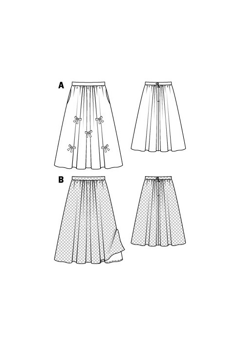 Pattern Two-layer flared silhouette skirt (Burda 10/2012, pattern number 126 B)